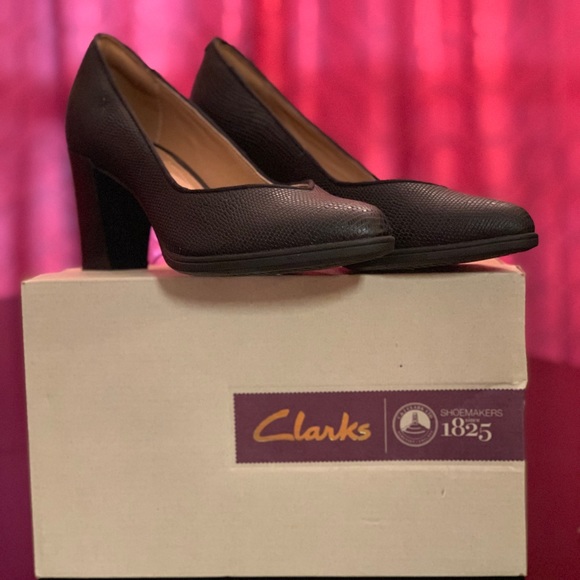 Clarks Shoes - | ❣️🔥NEW  | Clarks Kadri Black Skin Heels |🔥❣️